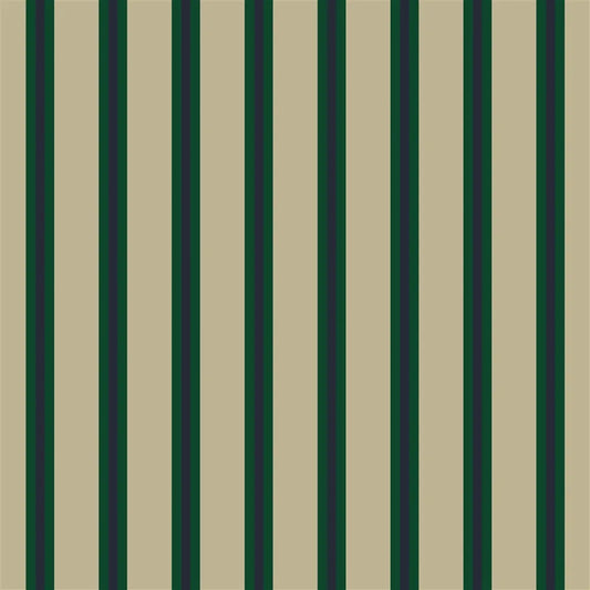 Cricket Stripe Fabric by Ralph Lauren in Green
