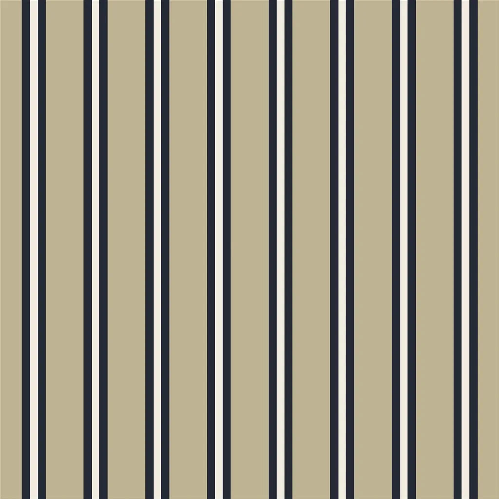 Cricket Stripe Fabric by Ralph Lauren in Blue