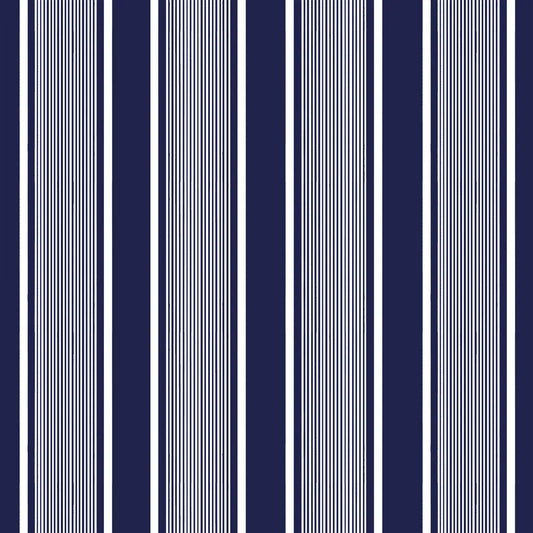 Super Yacht Stripe Fabric by Ralph Lauren in Blue