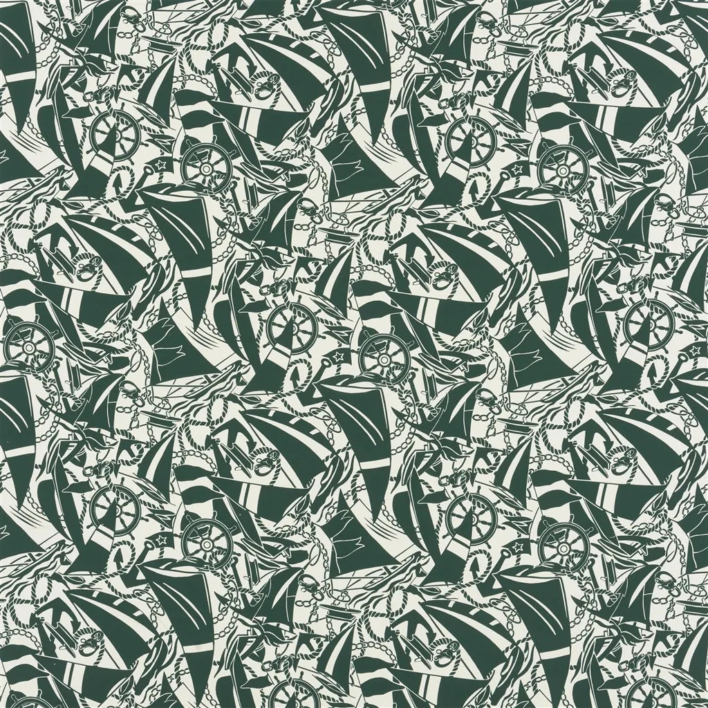 Boatyard Fabric by Ralph Lauren in Green
