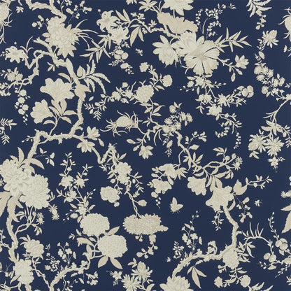 Tea House Floral Fabric by Ralph Lauren in Blue