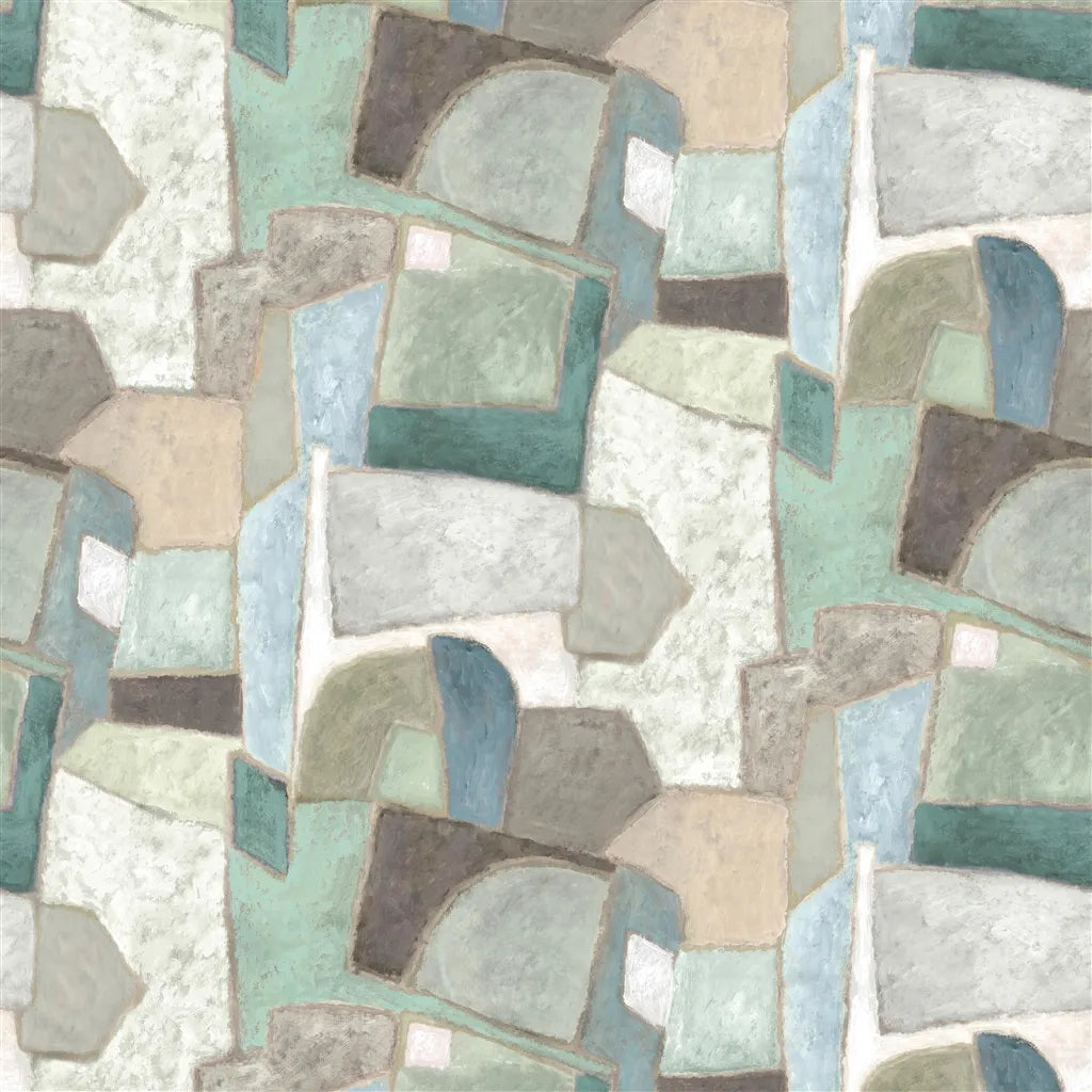 Clay Collage Fabric by Designers Guild in Ecru