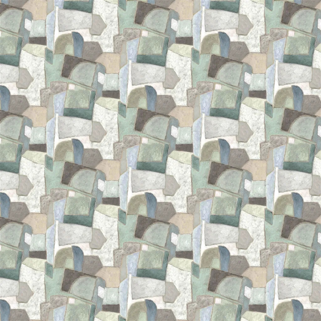 Clay Collage Wallpaper Panel by Designers Guild in Ecru