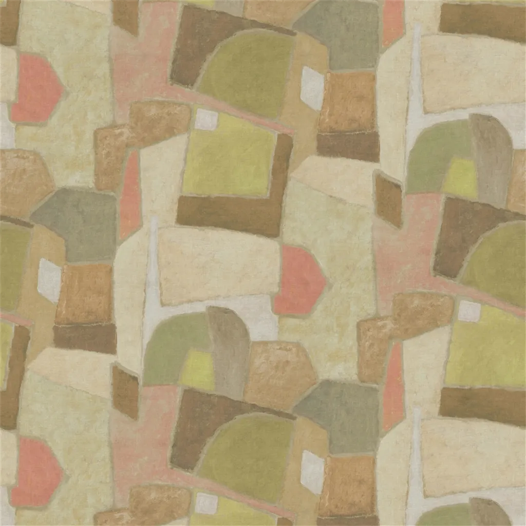 Clay Collage Fabric by Designers Guild in Terracotta