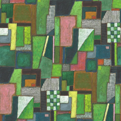 Raku Patchwork Fabric by Designers Guild in Emerald