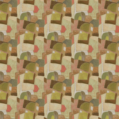 Clay Collage Wallpaper Panel by Designers Guild in Terracotta