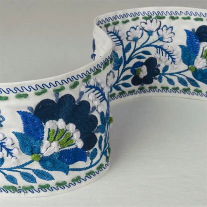 Enamel Flower Trim by Designers Guild in Indigo
