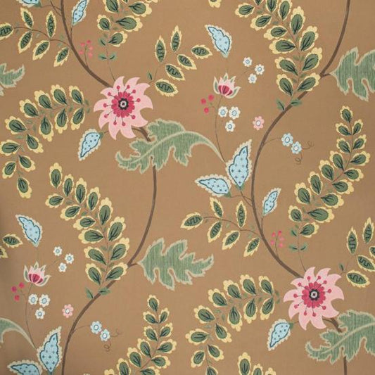 Floral Trail Wallpaper by Salvesen Graham in Caramel