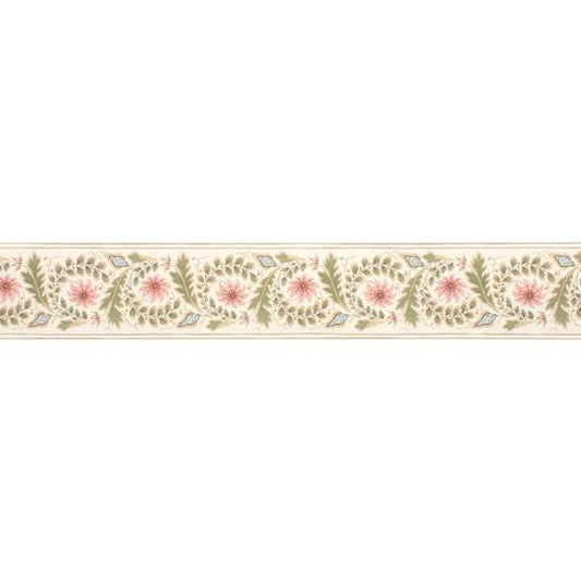 Floral Trail Border Narrow Wallpaper by Salvesen Graham in Delicate