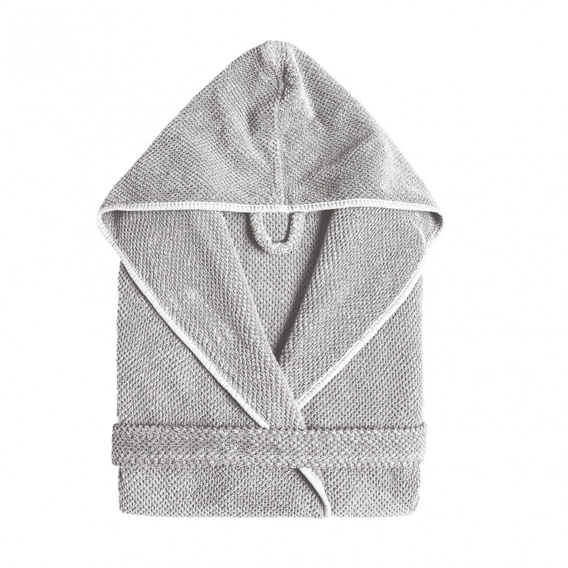 Bee Waffle Bath Robe - SILVER - L