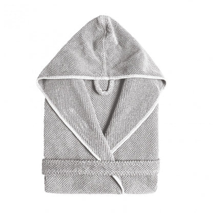 Bee Waffle Bath Robe - SILVER - L