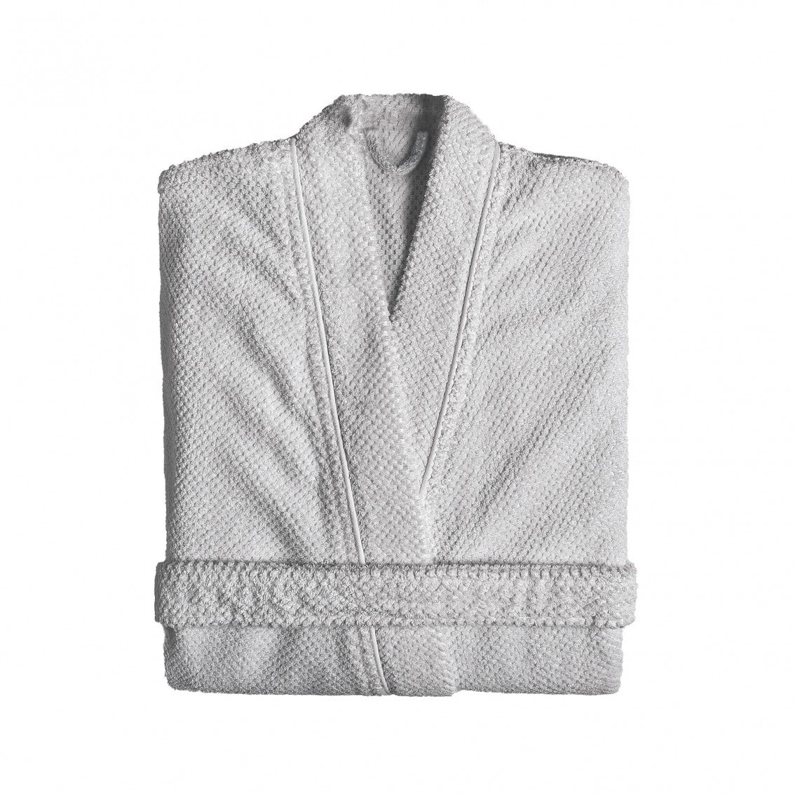 Bee Waffle Bath Robe - SILVER - XL