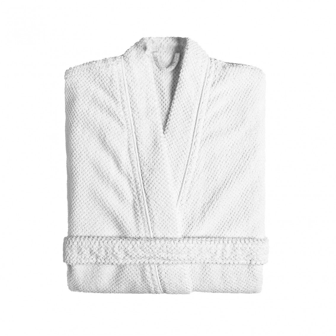Bee Waffle Bath Robe - WHITE - XL
