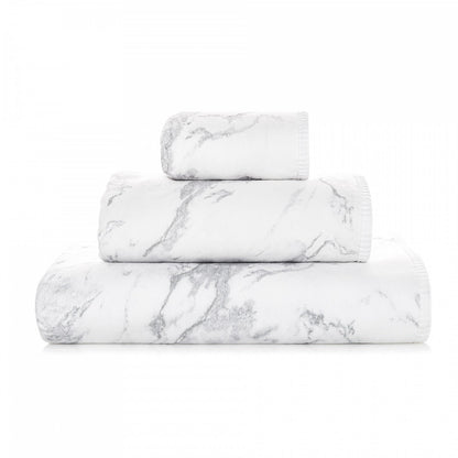 Mabel Washcloth - Silver/White