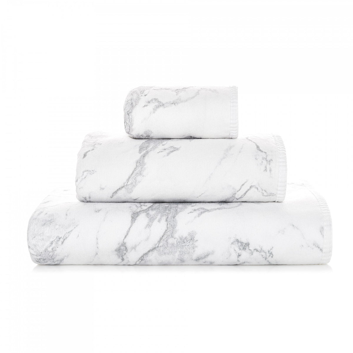 Mabel Guest Towel - Silver/White