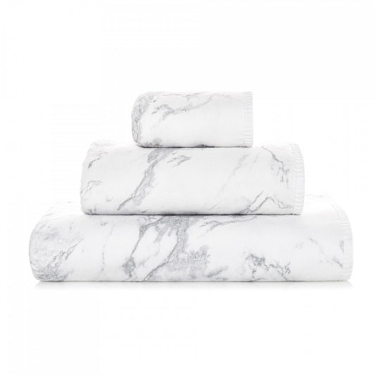 Mabel Guest Towel by Graccioza in Silver/White