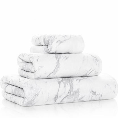 Mabel Guest Towel - Silver/White