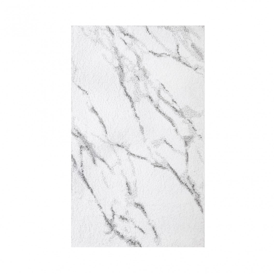 Calacatta Bath Rug - WHITE/SILVER - 28''X47''