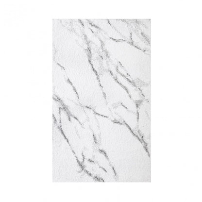 Calacatta Bath Rug - WHITE/SILVER - 28''X47''