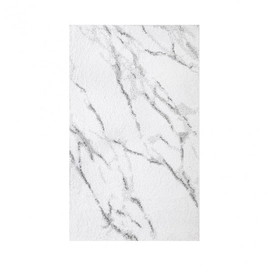 Calacatta Bath Rug - WHITE/SILVER - 28''X47''
