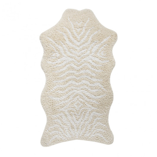 Mountain Zebra Bath Rug - WHITE/natural - 35''X59''