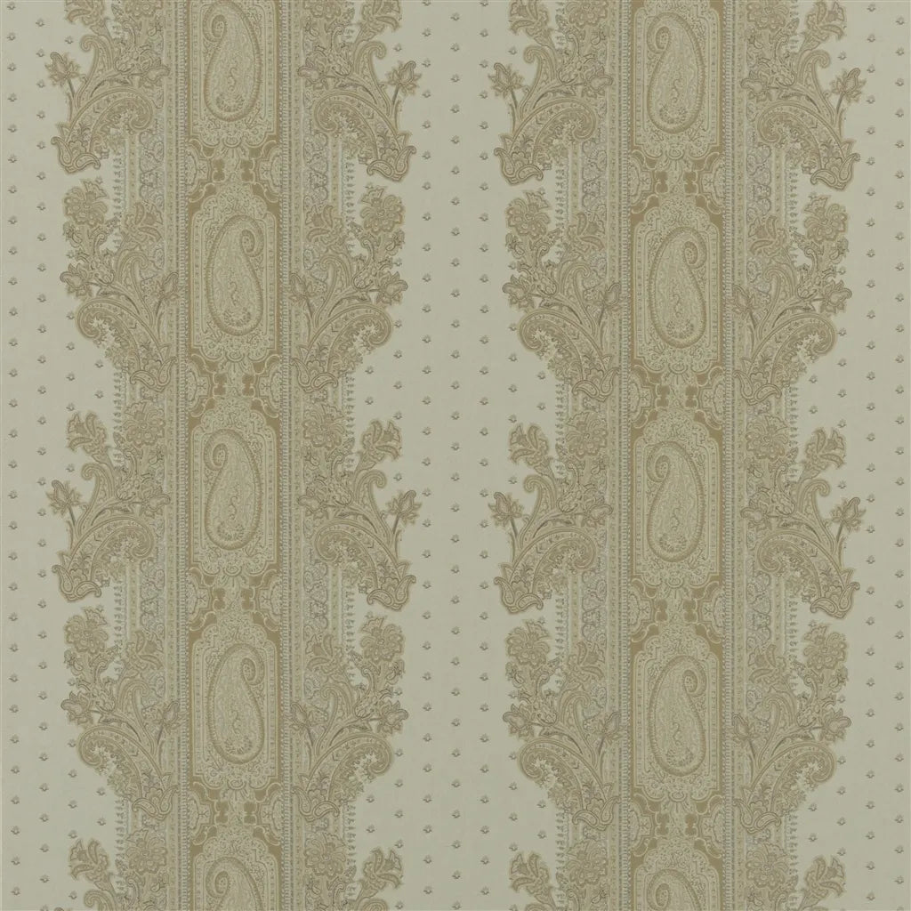 Glenview Paisley Fabric by Ralph Lauren in Latte