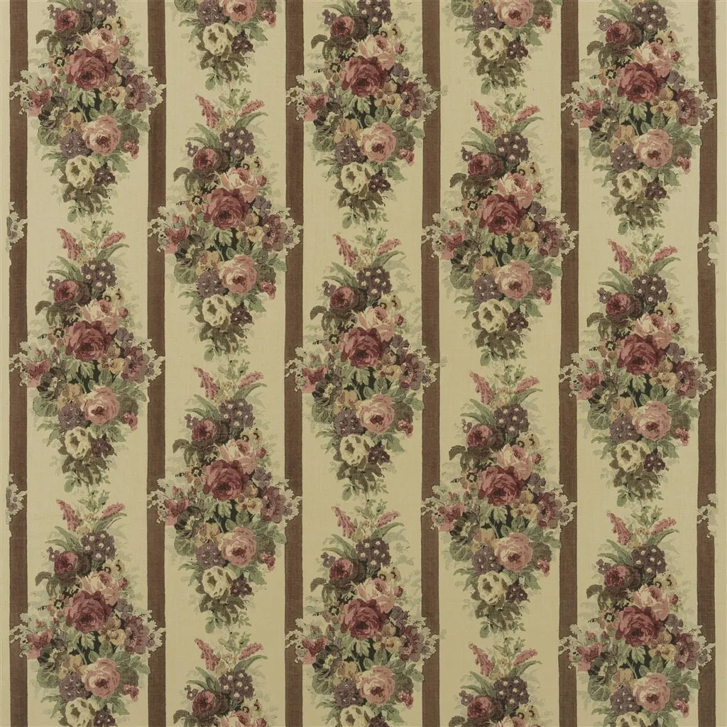 Ladies Day Blockprint Fabric by Ralph Lauren in Tea Party