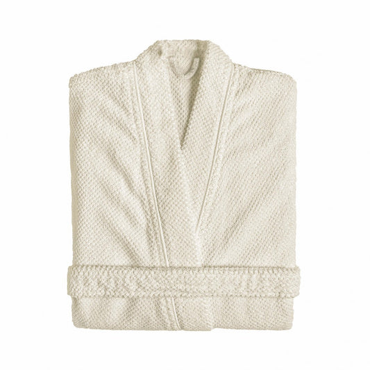 Bee Waffle Bath Robe - NATURAL - XL