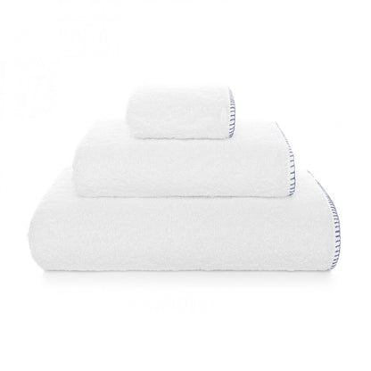Evora Custom Guest Towel - 15024 | WHITE/COBALT - 12''X20'' | Guest Towel
