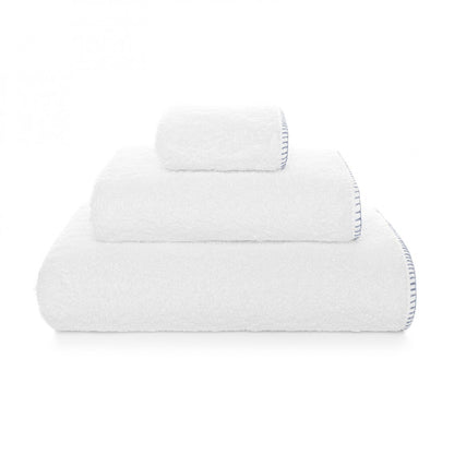 Evora Custom Hand Towel - 15019 | WHITE/FRENCH BLUE - 20'X39'' | XL Hand Towel