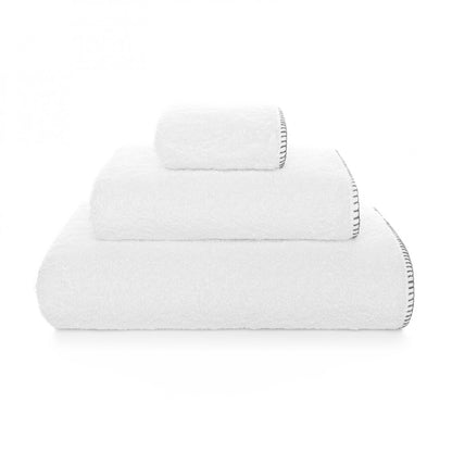 Evora Custom Bath Towel - 15021 | WHITE/STORM - 38''X59'' | Bath Sheet
