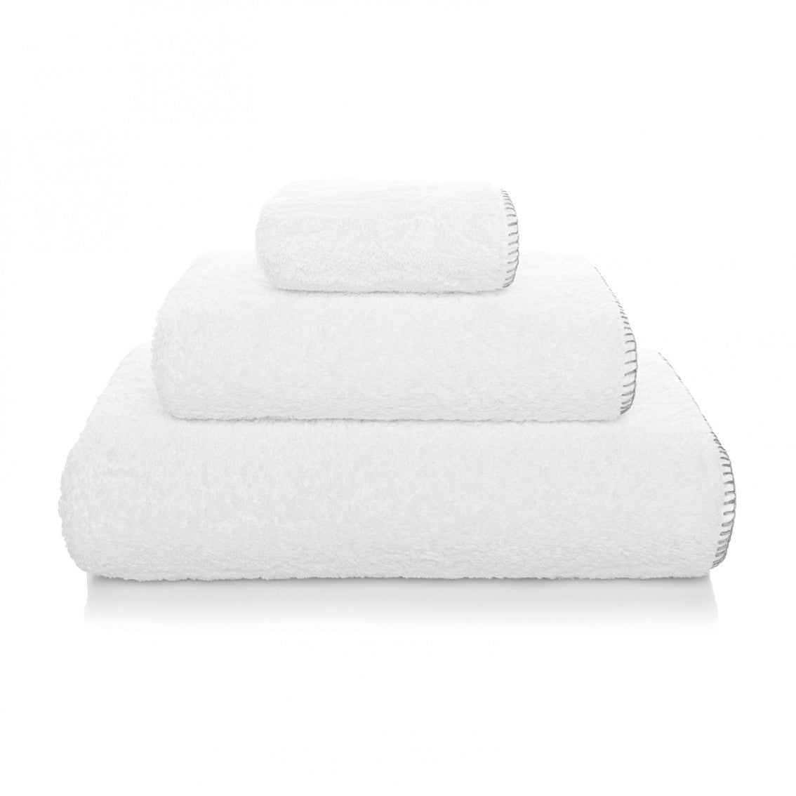 Evora Custom Guest Towel - 15016 | WHITE/STEEL - 12''X20'' | Guest Towel