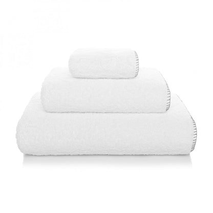 Evora Custom Hand Towel - 15016 | WHITE/STEEL - 20'X39'' | XL Hand Towel