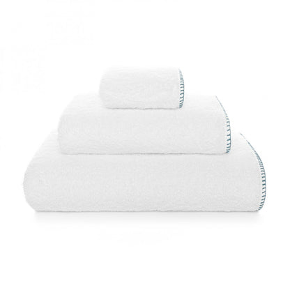 Evora Custom Washcloth - 15020 | WHITE/DEEP SEA - 12''X12'' | Washcloth