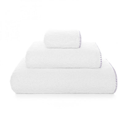 Evora Custom Washcloth - 15013 | WHITE/LAVANDER - 12''X12'' | Washcloth
