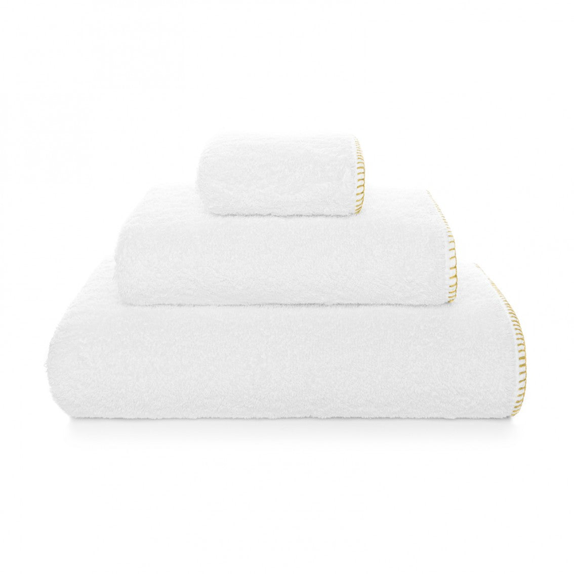 Evora Custom Hand Towel - 15005 | WHITE/MUSTARD - 20'X39'' | XL Hand Towel