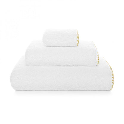 Evora Custom Hand Towel - 15005 | WHITE/MUSTARD - 20'X39'' | XL Hand Towel