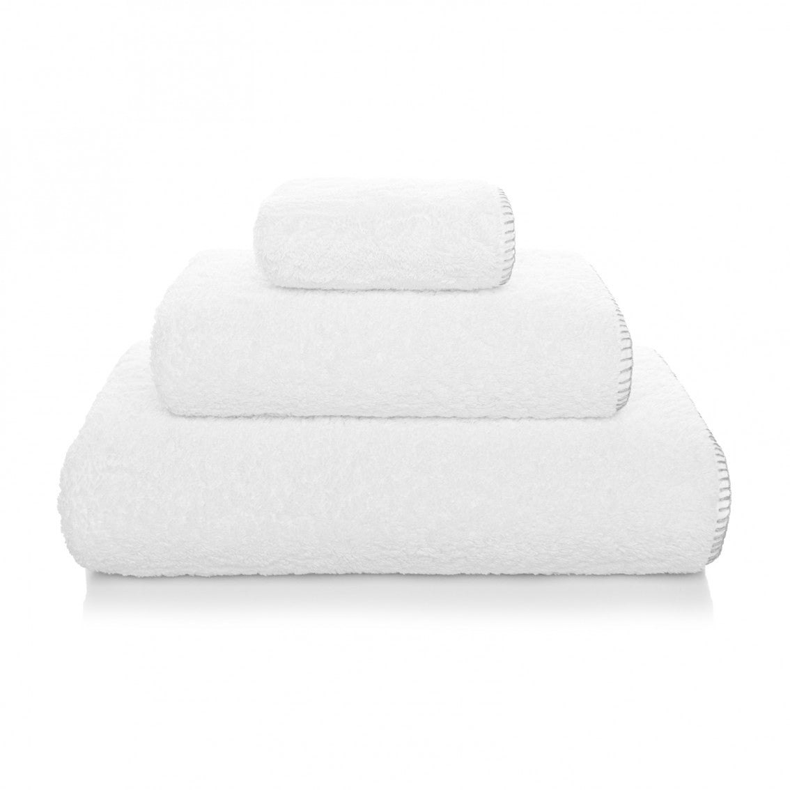 Evora Custom Bath Towel - 15011 | WHITE/SILVER - 38''X59'' | Bath Sheet