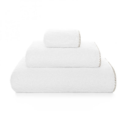 Evora Custom Washcloth - 15027 | WHITE/STONE - 12''X12'' | Washcloth