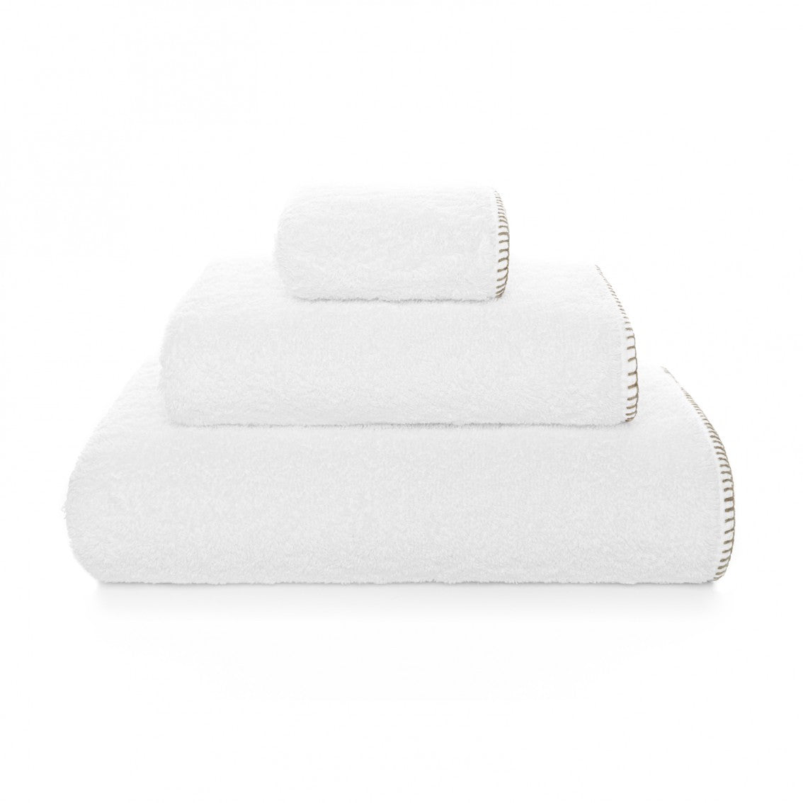 Evora Custom Guest Towel - 15027 | WHITE/STONE - 12''X20'' | Guest Towel
