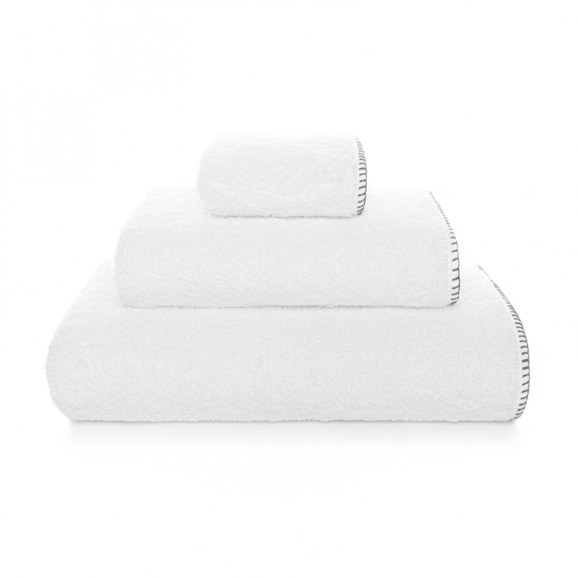 Evora Custom Guest Towel - 15025 | WHITE/JADE - 12''X20'' | Guest Towel