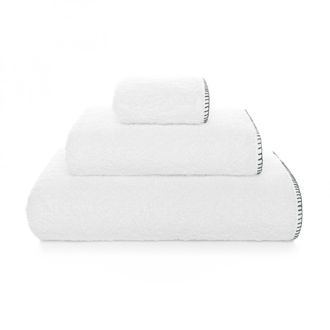 Evora Custom Hand Towel - 15030 | WHITE/MOSS - 20'X39'' | XL Hand Towel