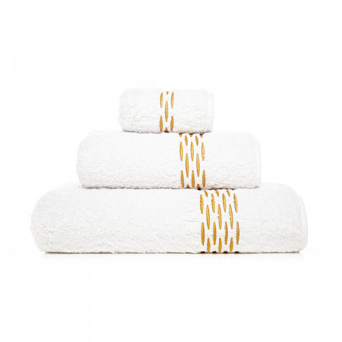 Alhambra Hand Towel by Graccioza in WHITE/GOLD