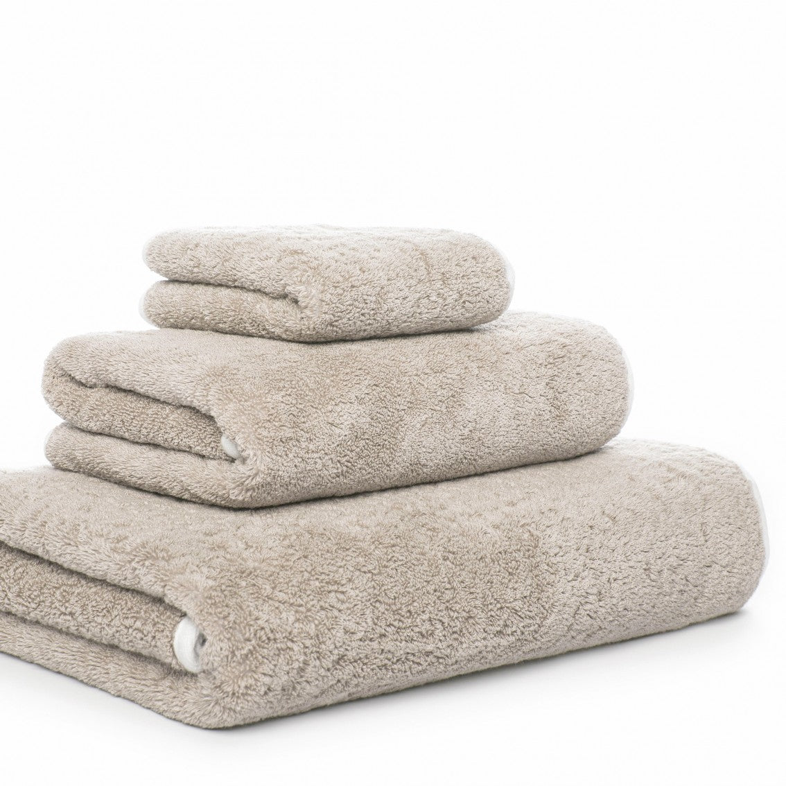Bicolore Hand Towel by Graccioza in 10001 | FOG/SNOW