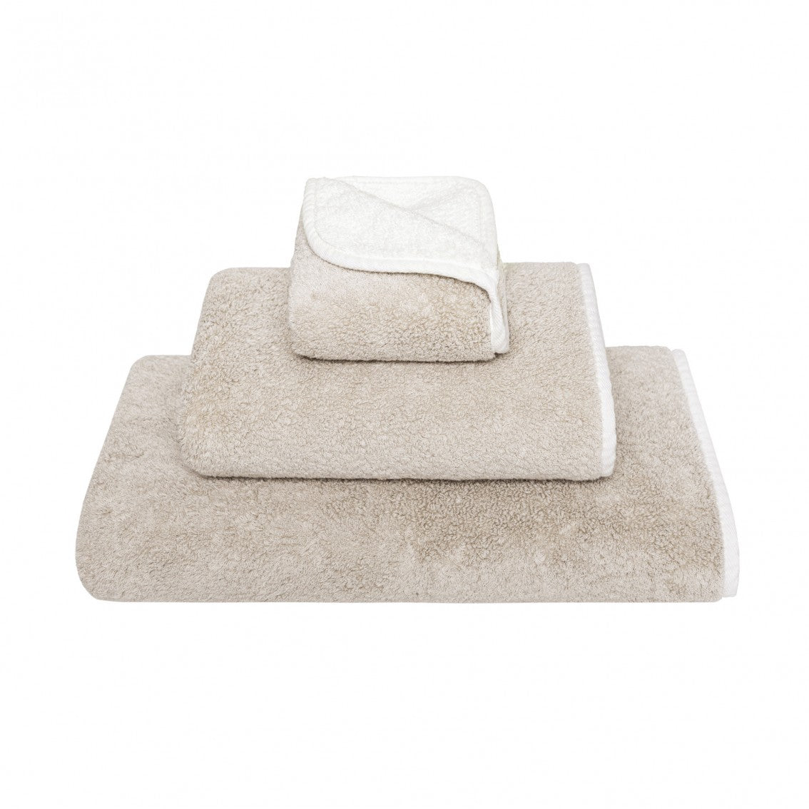 Bicolore Washcloth - 10001 | FOG/SNOW - 12''X12'' | Washcloth
