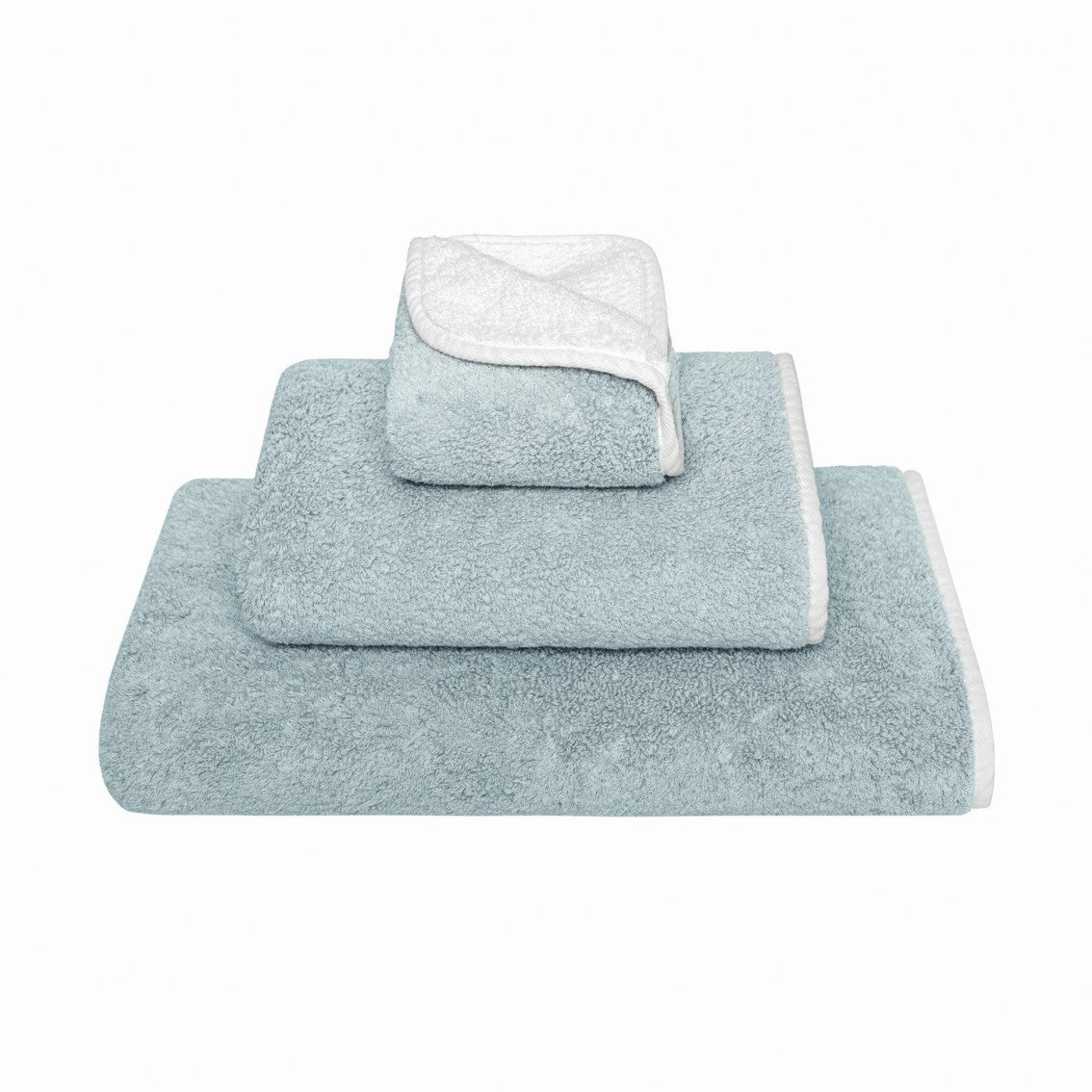 Bicolore Bath Towel - SEA MIST/WHITE - 38''X59'' | Bath Sheet