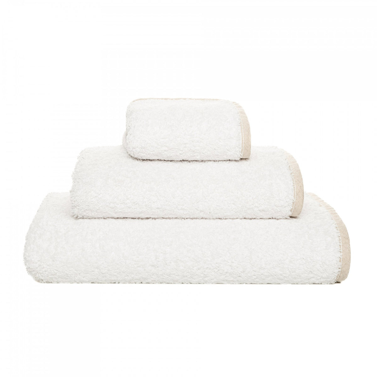 Linen Snow Bath Towel by Graccioza in SNOW