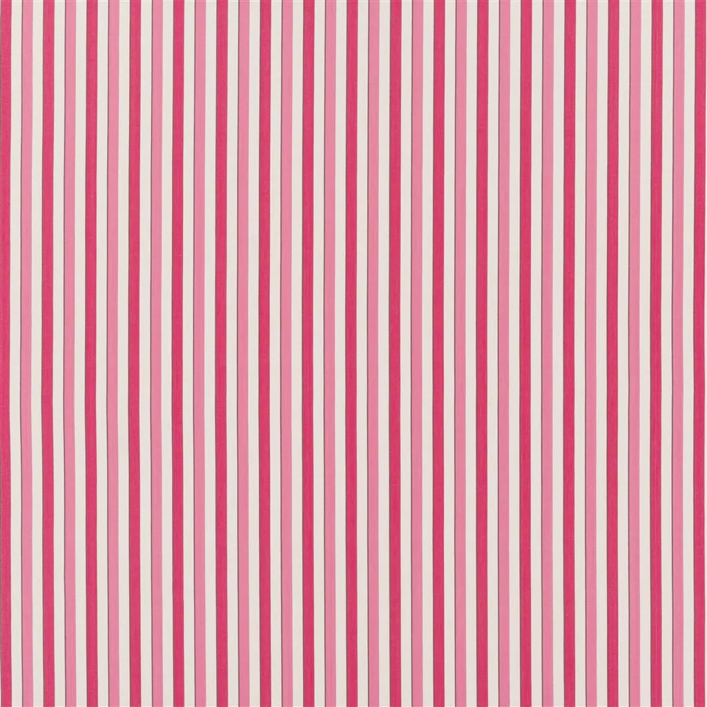 Burlington Stripe Fabric by Designers Guild in Fuchsia