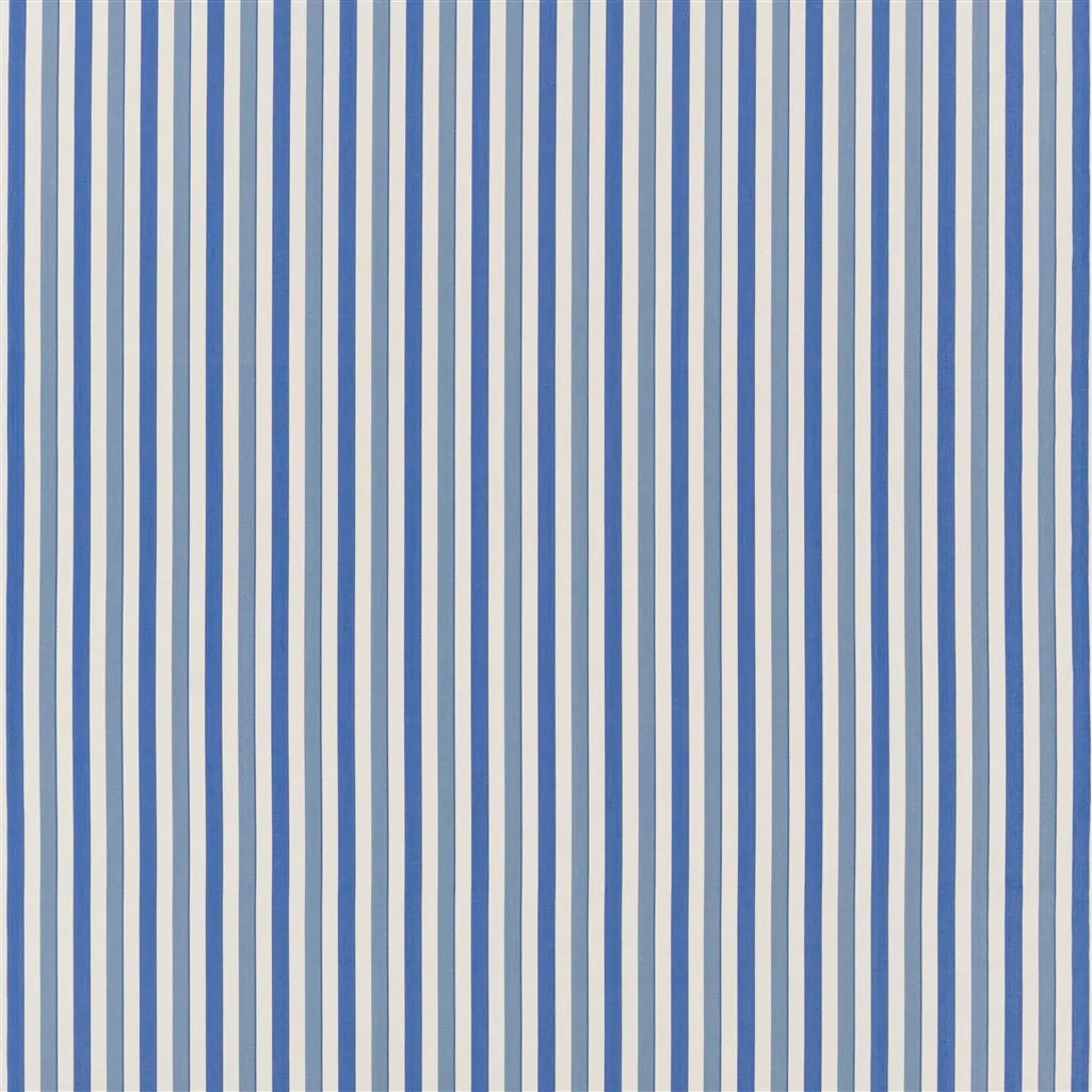 Burlington Stripe Fabric by Designers Guild in Cobalt