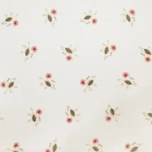 Floral Sprig Voile Fabric by Salvesen Graham in Meadow